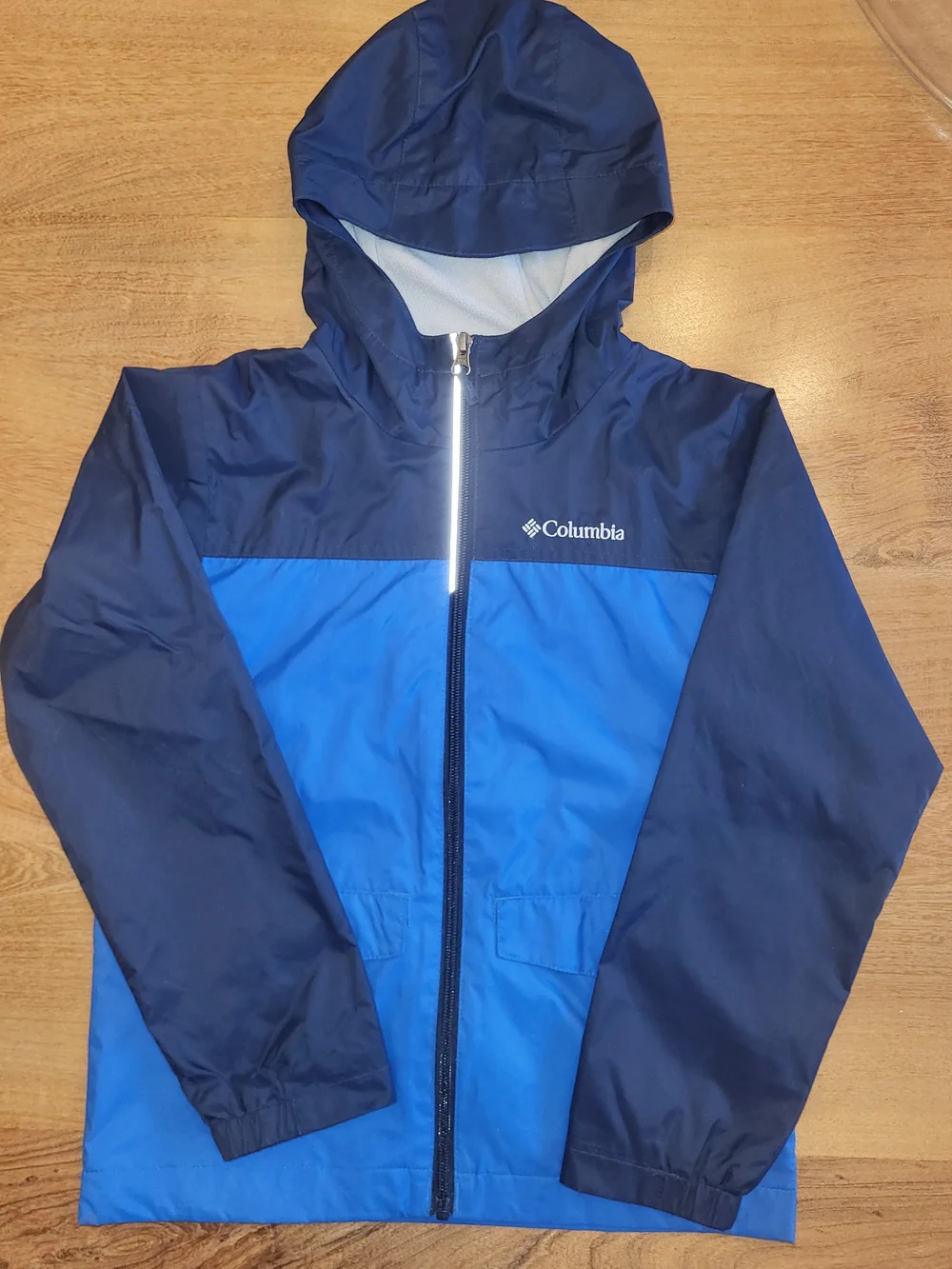 Columbia Navy and Royal Blue Hooded Shell Jacket